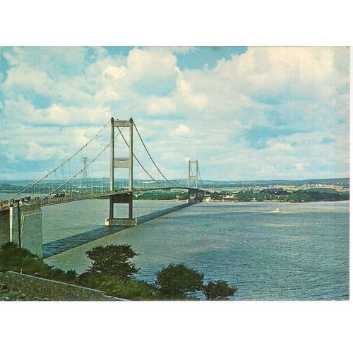 THE SEVERN BRIDGE (first, 1966) postcard vintage =
