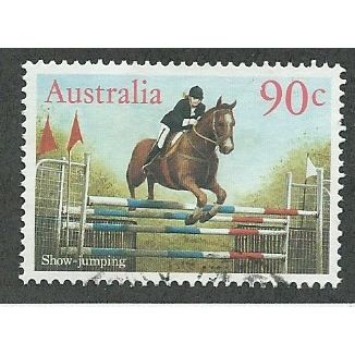AUS 1986 90c 'HORSES' FINE USED (EBID40-277)