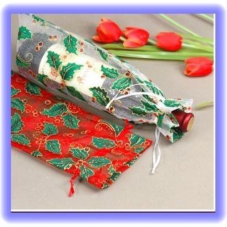Geschenktüten,6St.35cm,Organza-Säckchen,  f.Flaschen