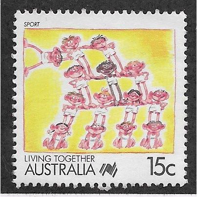 AUS 1988 15c 'LIVING TOGETHER - SPORT' FINE USED (EBID67-146)
