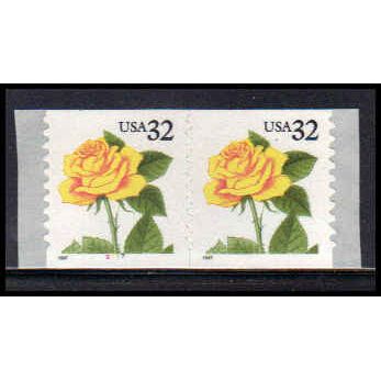 3054 32c Yellow Rose Very Fine MNH CNP Left 6777 PA1904
