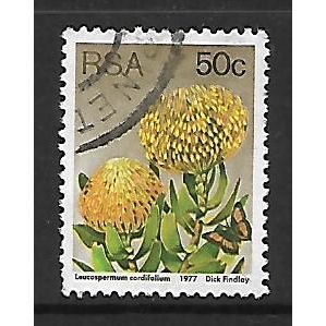 SOUTH AFRICA 1977 SUCCULENTS 50c P LEUCOSPERMUM CORDIFOLIUM SG 428a FINE USED#2