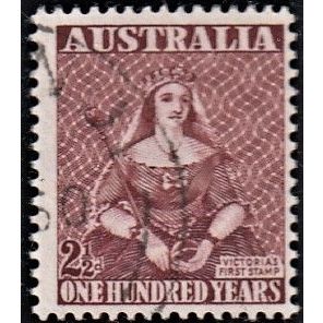 AUSTRALIA, 1950 2.5d First Postage stamps. SG 240 (Scott #229), used