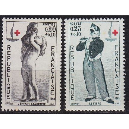 FRANKREICH FRANCE [1963] MiNr 1454-55 ( **/mnh ) Rotes Kreuz