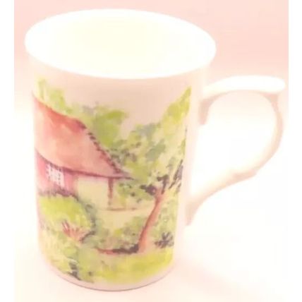Country Cottage Mug Fine Bone China Ceramic 10 CM Gift Beverage Ceramic