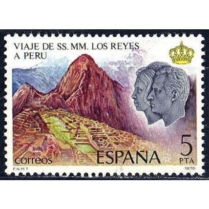 España. 1978. Mi # 2386. Viaje Reyes de España a Peru. Machu Pichu