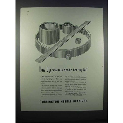 1946 Torrington Needle Bearings Ad - How Big