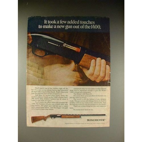 1966 Winchester 1400 Mark II Gun Ad - Added Touches