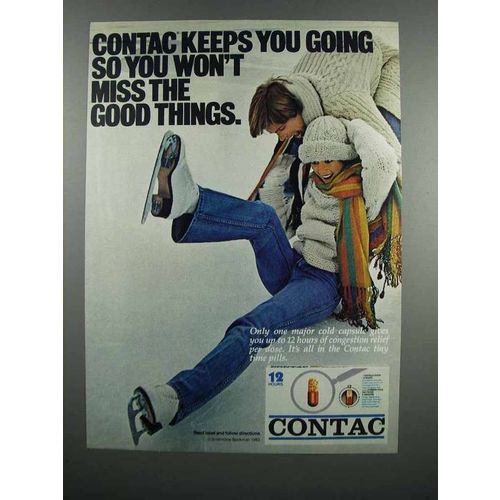 1983 Contac Medicine Ad - Keeps You Going