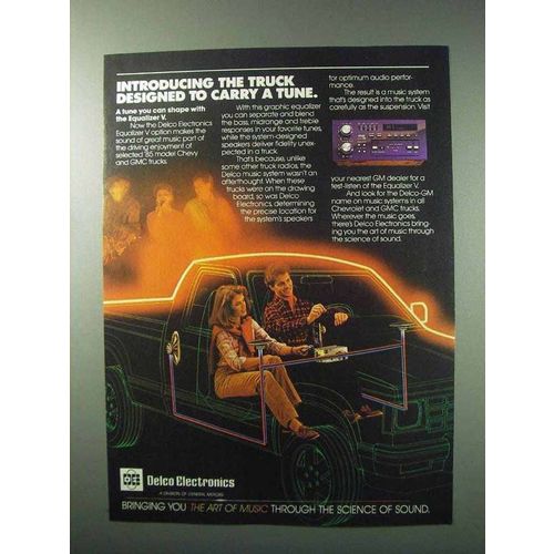 1984 Delco Equalizer V Music System Ad - Carry a Tune