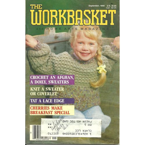 The Workbasket and Home Arts Magazine September 1990 Autumn Crafts Cherries