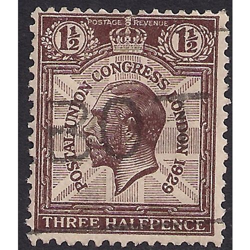 GB 1929 KGV 1 1/2d Purple Brown UPU Congress SG 436 ( K1293 )