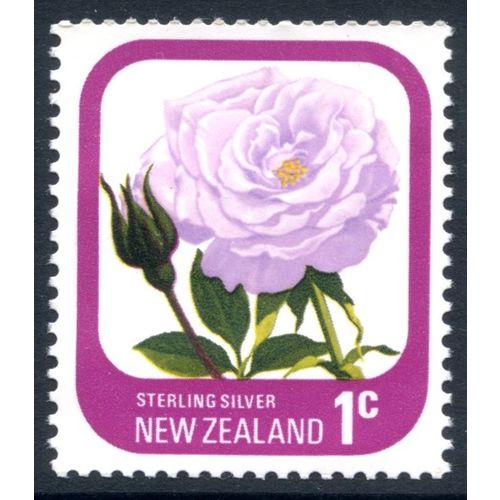 NEW ZEALAND 1975 Roses Definitives, "Sterling Silver" 1c - MNH
