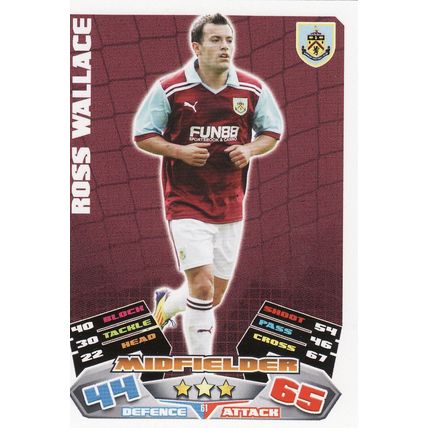 Match Attax Championship 2011/2012 61 Ross Wallace Burnley