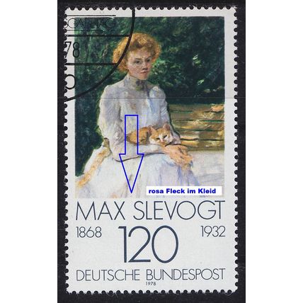 GERMANY BUND [1978] MiNr 0988 F10, I ( O/used ) [01] Gemälde Plattenfehler