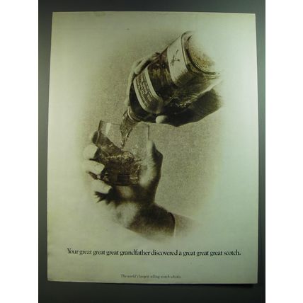 1969 Johnnie Walker Scotch Ad - Your great great great grandfather discovered