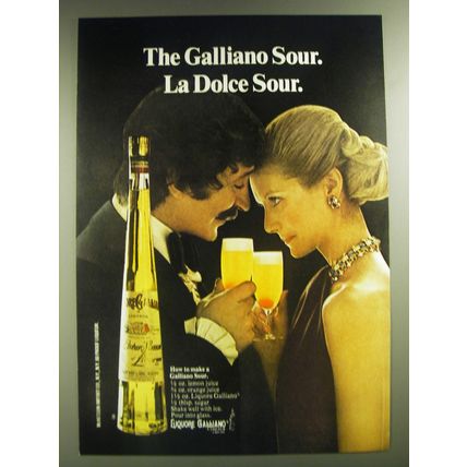 1974 Galliano Liquore Ad - The Galliano Sour. La dolce sour