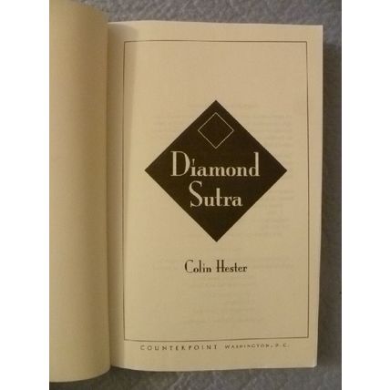 RARE UNCORRECTED BOUND GALLEYS PROOF DIAMOND SUTRA by COLIN HESTER ODD SHAPE
