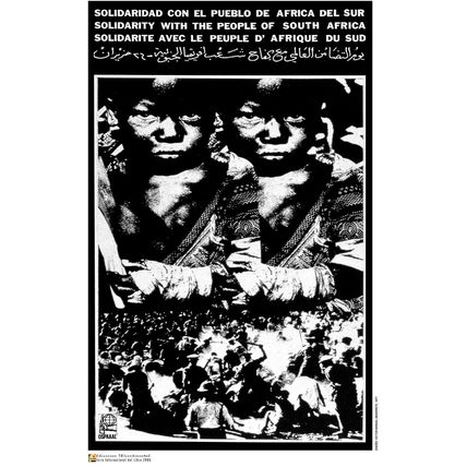 Political OSPAAAL POSTER.South Africa Solidarity.Anti-Apartheid.History art.a03