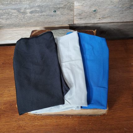 Set of 3 Unisex Black, Gray & Blue Tube Mask Neck GAITER Dust Shield Seamless