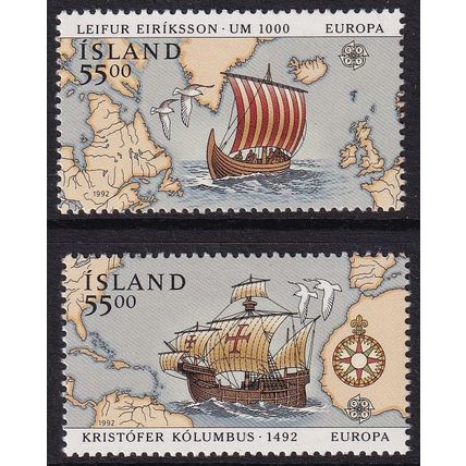 Iceland 1992 SG 785-6 UMM - Europa/CEPT (G-244-02)