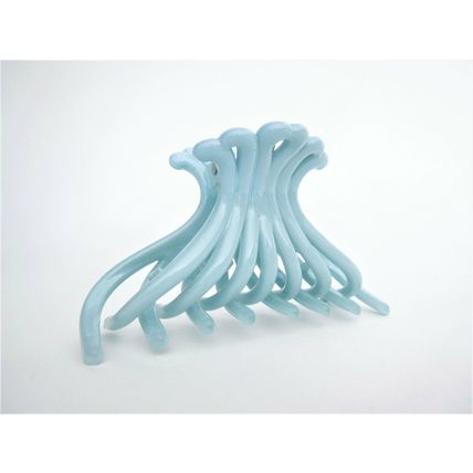 Sky blue acrylic hair claw clip for medium fine hair