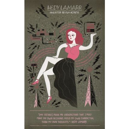 Hedy Lamur Film Actress Scientist Inventor Postcard