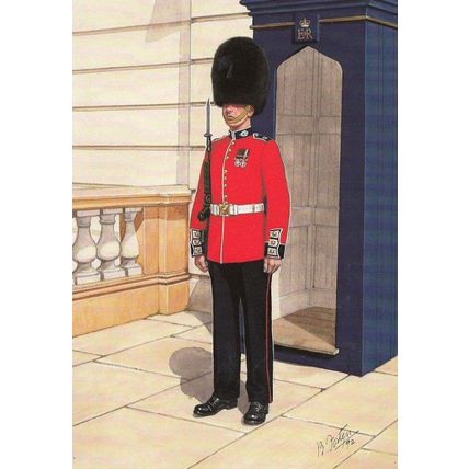Guardsman Scots Scottish Guard in London 1992 Military Uniform Postcard