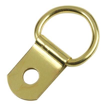 Picture Hanging Accessories : 4 x Brass 'D' Rings With Screws : PHA03