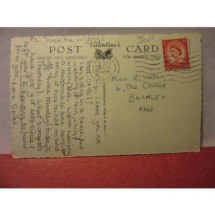 ST. NICHOLAS CHURCH, STUDLAND, nr. SWANAGE, DORSET. used postcard RP 1959 pm =