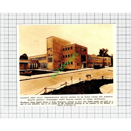Woodberry Down Health Centre Stoke Newington NHS - 1952 Cutting