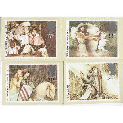 GB 1985 September PHQ M set of 4 Arthurian Legend