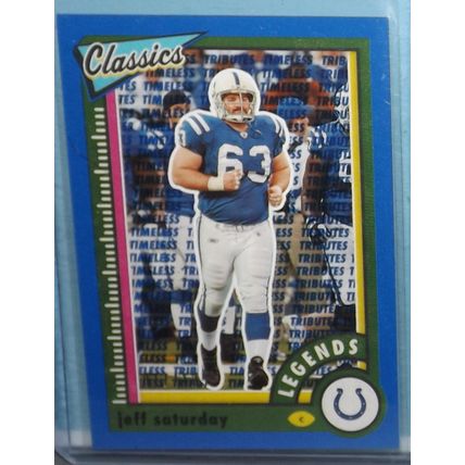 2022 Panini Classics JEFF SATURDAY (Colts) Legends Blue Parallel #150 17/125