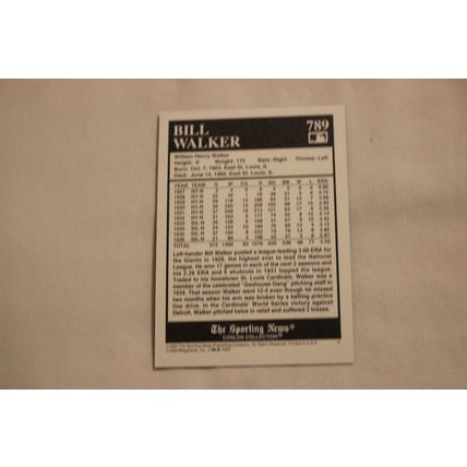 William "Bill" Walker 1993 The Sporting News Conlon Collection NO. 789