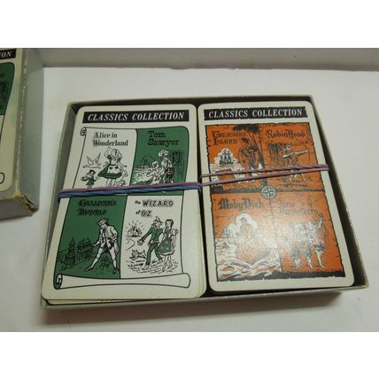 Classics Collection Double Deck Plastic Coated Playing Cards Comic Covers