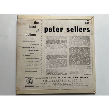 PETER SELLERS - THE BEST OF SELLERS (UK 10" VINYL LP, 1958)