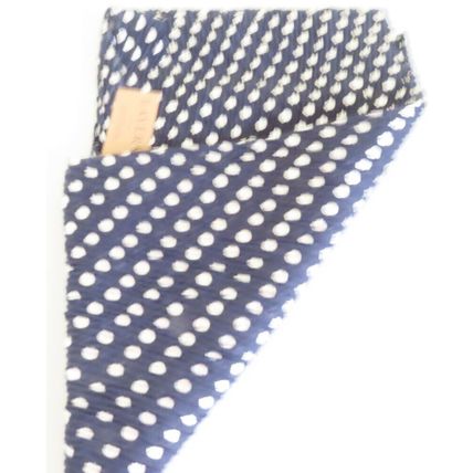 Ladies Scarf Silver Spotted Dark BlueBackground 240 x 65 CM Polyester Gift
