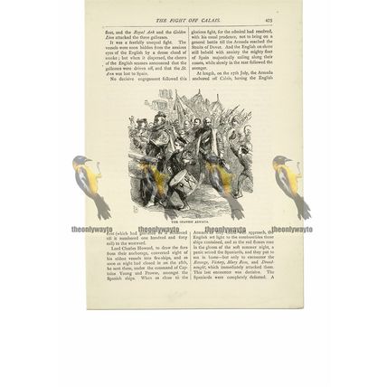 Spanish Armada, Devon, Book Illustration (Print), 1891