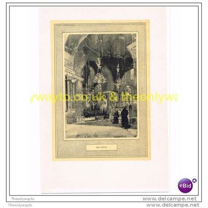 CHOIR, LE PUY CATHEDRAL, FRANCE, c1909, Book Illustration