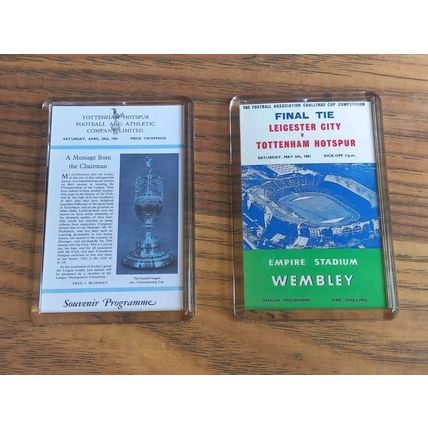 1961 FA Cup Final / 1960/61 Tottenham Double Season fridge magnet set