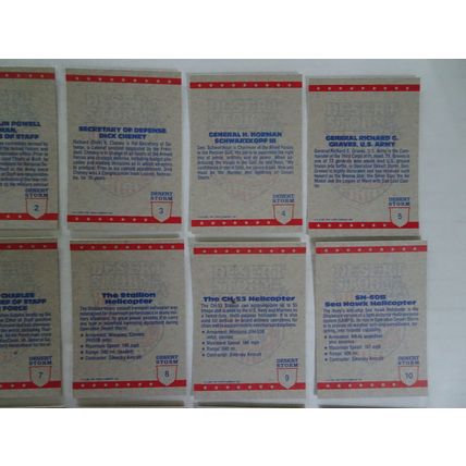 Desert Storm Trading Cards - Complete Set Series 1 - 88 Cards 1991 Topps