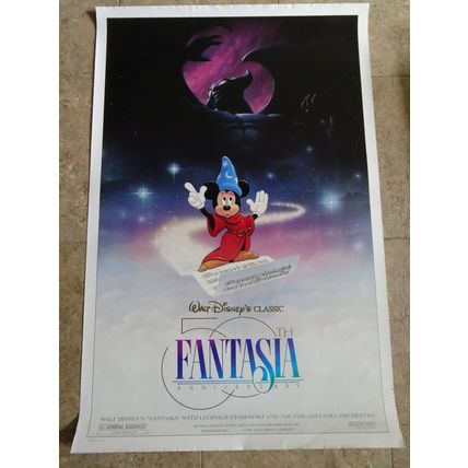 FANTASIA - A WALT DISNEY CLASSIC MOVIE POSTER WITH MICKEY MOUSE
