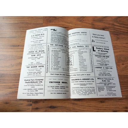 1975/76 Banbury United v Oxford City - Oxfordshire Professional Cup * FREE P&P *