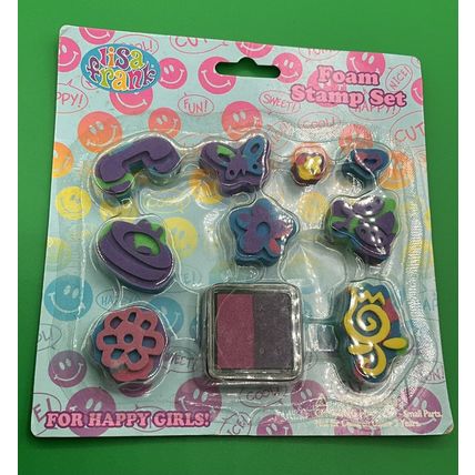 A Super Rare Vintage Lisa Frank New Sealed Foam Ink Stamp Set So Cute!