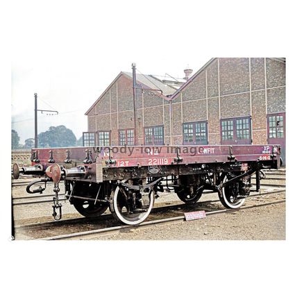 ptc6787 - British Railways - 12 Ton Lowfit Wagon No. NE 221119 - print 6x4