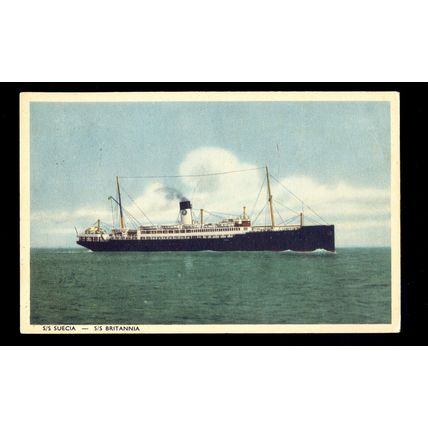 f2708 - Swedish Lloyd Ferry - Suecia or Britannia - postcard