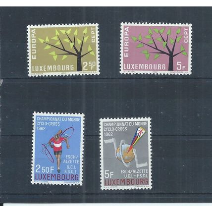 Luxembourg stamps. 1962 Europa & Cross Country Cycling MH (AK119)
