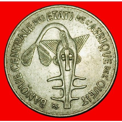 Ⰶ FRANCE GOLD FISH (1967-2005):WEST AFRICAN★100 FRANCS 1980★LOW START★NO RESERVE