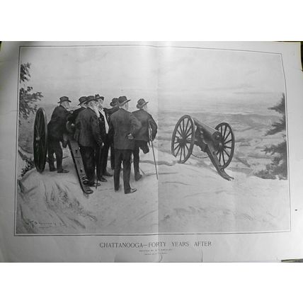 Chattanooga..Forty Years After by W. T. Smedley - Harper's Weekly, 1910 original