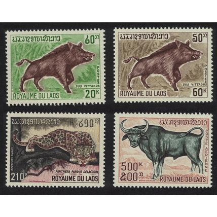 Laos Boar Leopard Gaur Wild Animals 4v 1970 MNH SG#300-303 MI#291-294